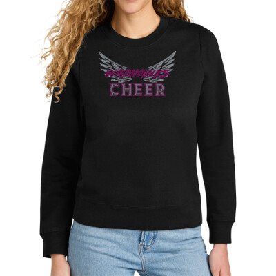 Women's Fleece Crewneck Sweater - Warhawks Cheer Spangle Thumbnail