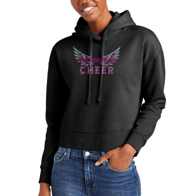 Women's Fleece Crop Hoodie - Warhawks Cheer Spangle Thumbnail