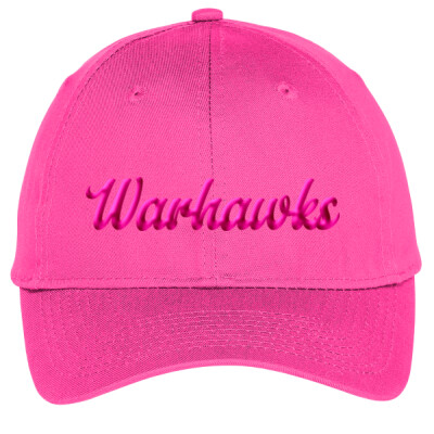 Pink velcro closure hat - Warhawks 3D Puff Embroidery Thumbnail